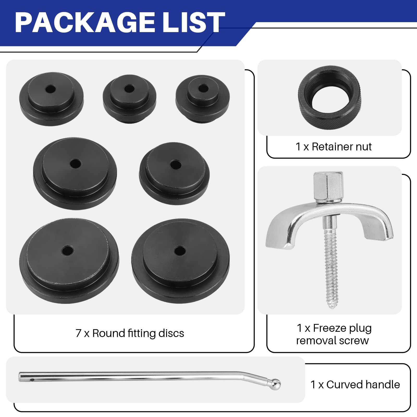 DASBET Kit de 10 Outils d'installation de Bouchons de Gel Diesel pour Moteurs avec étui de Rangement