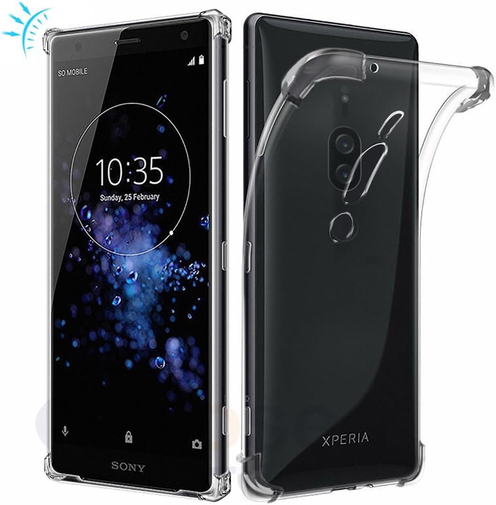 Suensan Sony Xperia XZ2 Premium case, TPU Shock Absorption Technology Raised Bezels Protective Case Cover for Sony Xperia XZ2 Premium smartphone (TPU Clear)