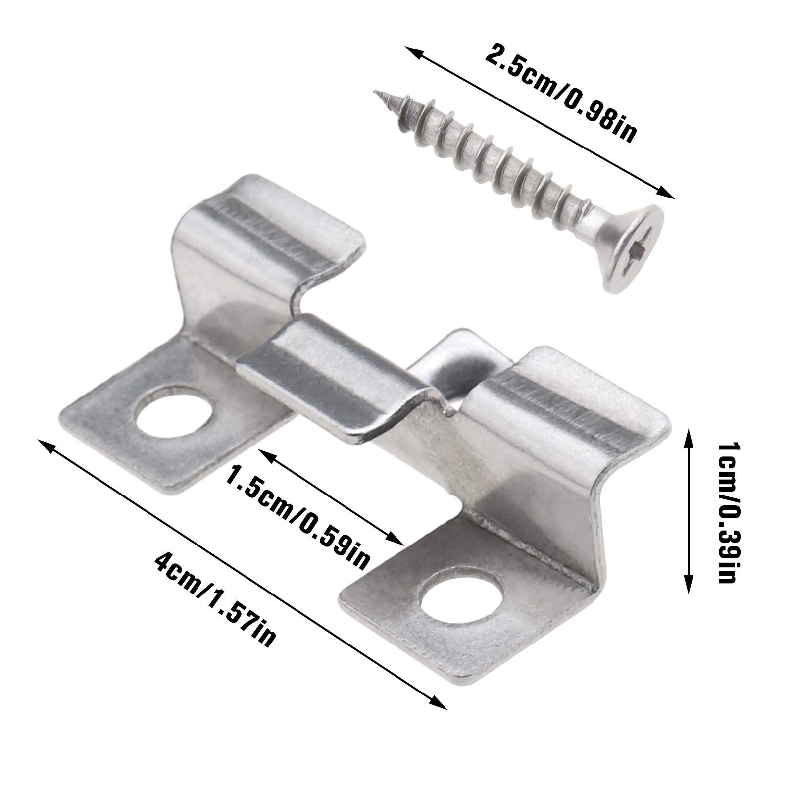 100 clips de sujeción para tablero, espaciador oculto, con tornillo autorroscante de acero inoxidable, hardware de bricolaje