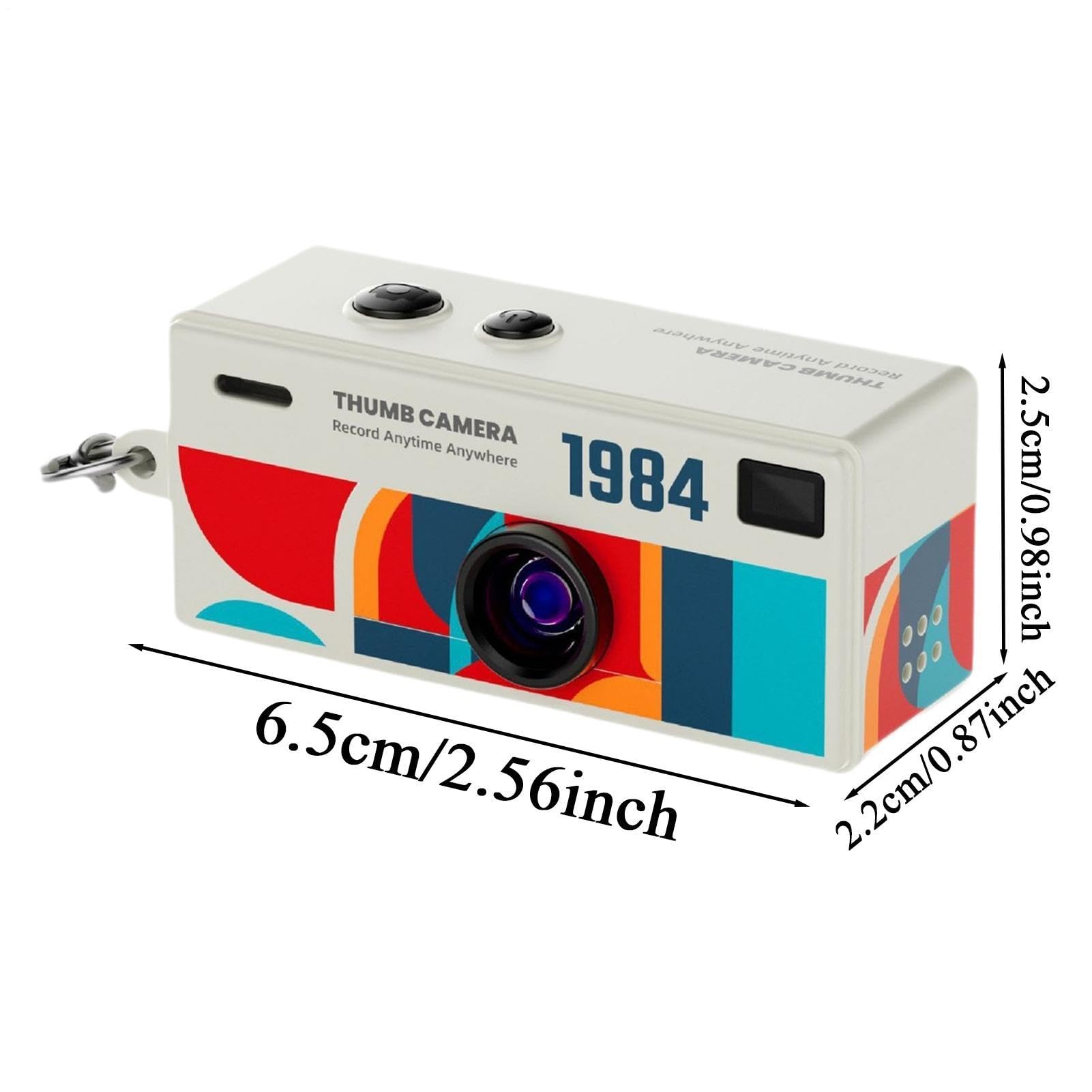 Piccola fotocamera portatile, registratore portachiavi HD, dispositivo tascabile compatto con funzione display, accessorio fotografico durevole, attrezzatura da viaggio elegante con design moderno