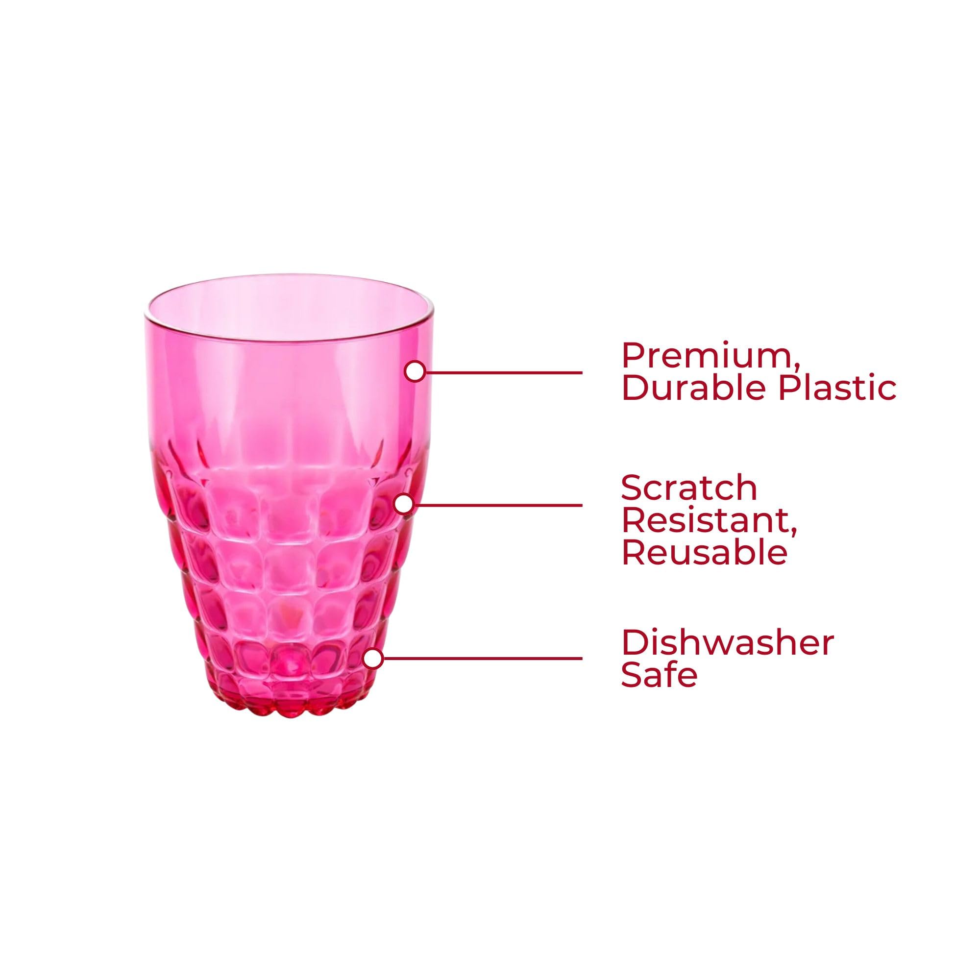 Guzzini - Lot de 6 verres hauts Tiffany