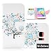 S6 Edge Case, Galaxy S6 Edge Case,M-Zebra Samsung Galaxy S6 Edge Wallet Case [Wallet Function] Flip Cover Leather Case for Samsung Galaxy S6 Edge, with Screen Protectors+Stylus+Cleaning Cloth (Colorful Tree)
