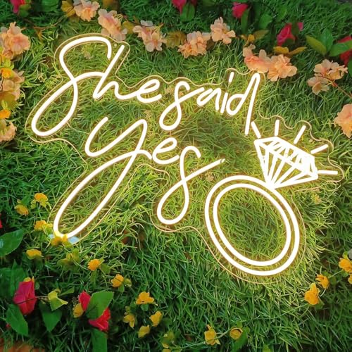 Sie sagte ja mariage amour se marier Cheer LED néon schild für décoration murale USB réglable luminosité salon bars pub club réunions art décoration murale