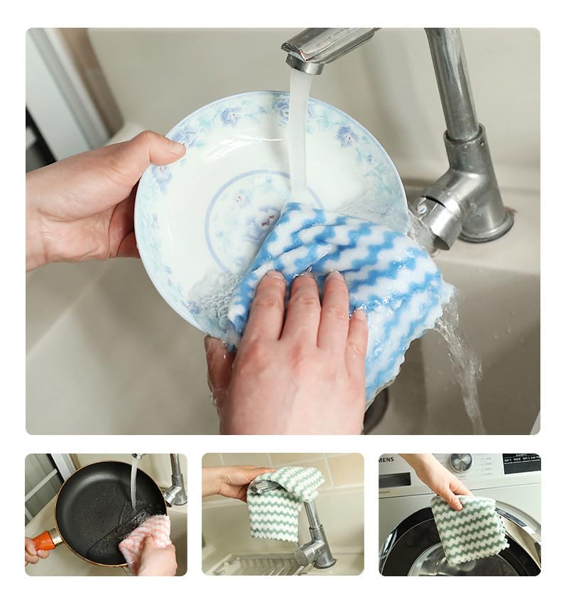 Image of 20 Count Replacement Cloths for Snap Grip Mini Mop | Wet and Dry Cleaning Pads for Cabinets, Walls, Windows and Floors Cleaning , Reusable Washable Microfiber Refills, 8 inchx6 inch