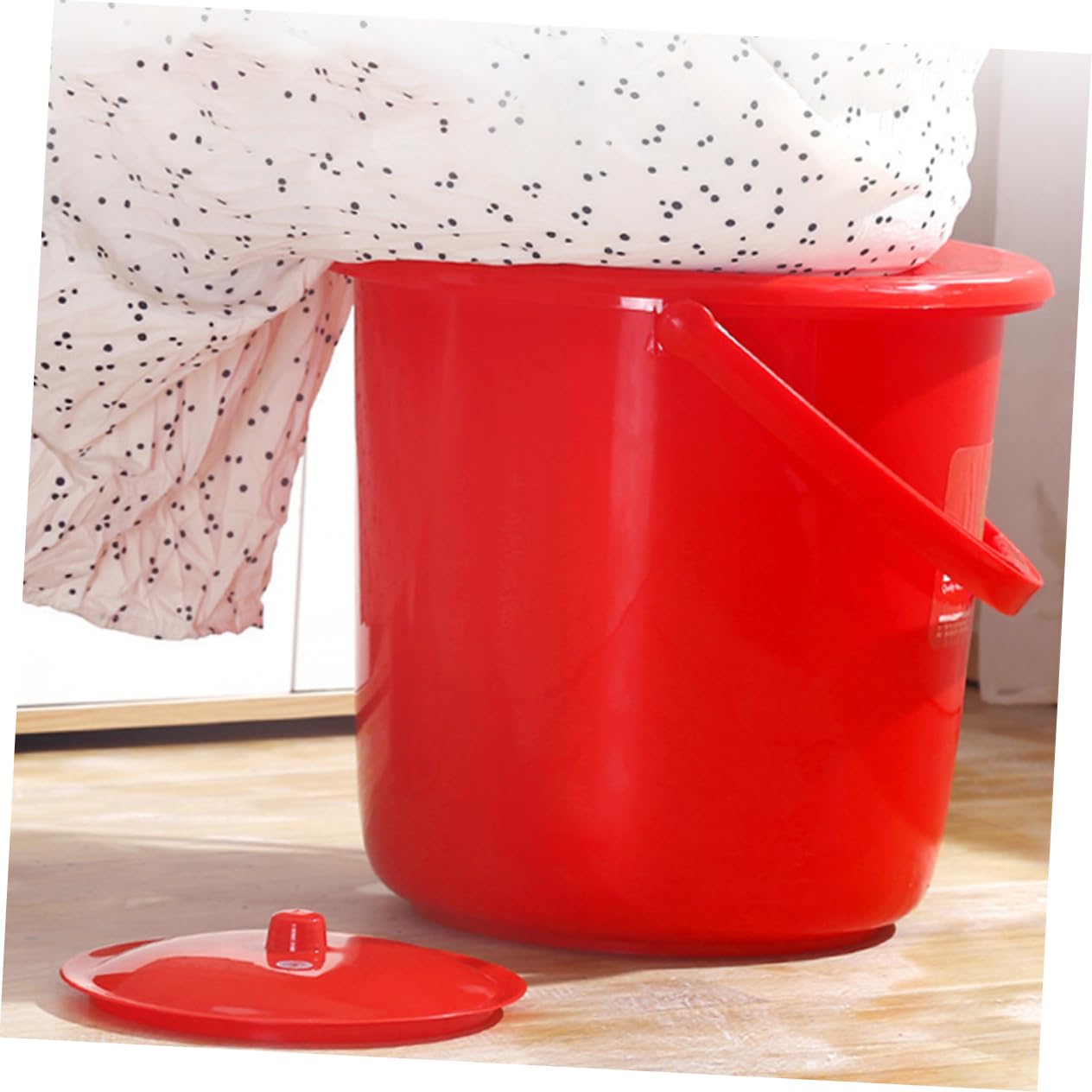 COLLBATH Przenośny Nocnik Dla Dorosłych Pokrywą Wygodny Pojemnik Mocz Stabilny Spittoon z Uchwytem Idealny Do Użytku Domu i Podróży Wykonany z Trwałego Plastiku