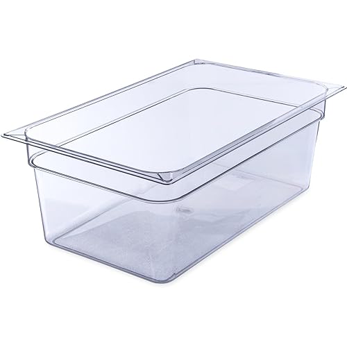 Carlisle FoodService Products 10203B07 StorPlus - Sartén de policarbonato de tamaño completo, 8 pulgadas de profundidad, transparente