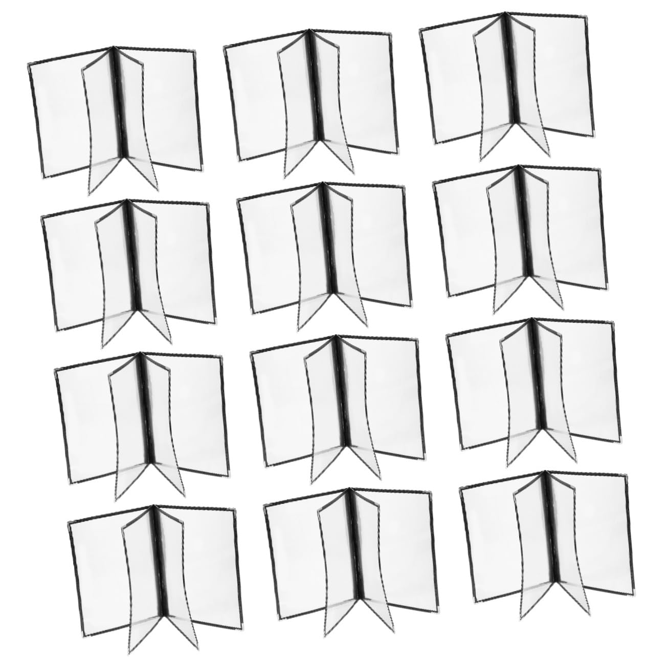 OUNONA 12piezas Carpeta De Menú De Pvc Transparente Para Organizador De Sueltas Carpeta Personal Para Planificador Diseño Portátil y Para Restaurantes y Cafeterías