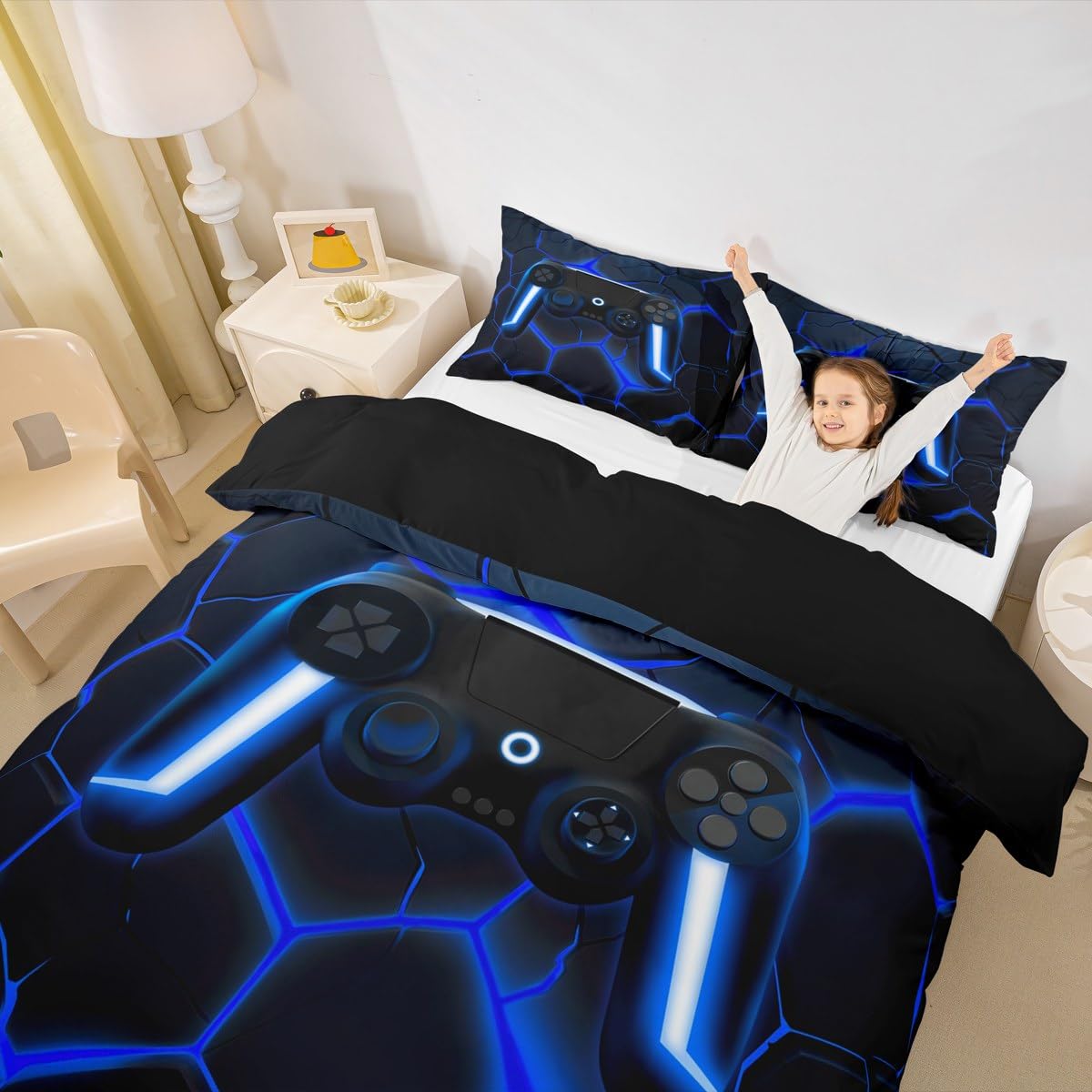 Homewish Boys Gaming Single Duvet Cover Game Room Decor - Image 4