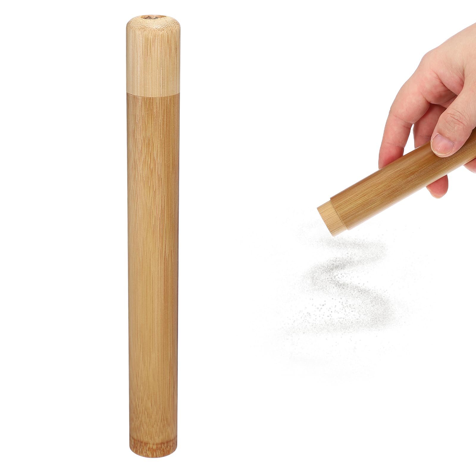 sourcing map Wooden Scattering Urn, 23 x 2.5cm Small Cremation Tube with Lid Mini Keepsake Brown for Male Female Pet Dog Brown