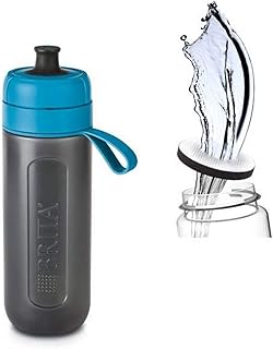 ブリタ 水筒 直飲み 600ml 携帯用 浄水器 ボトル カートリッジ 1個付き フィル&ゴー アクティブ ブルー 【日本正規品】