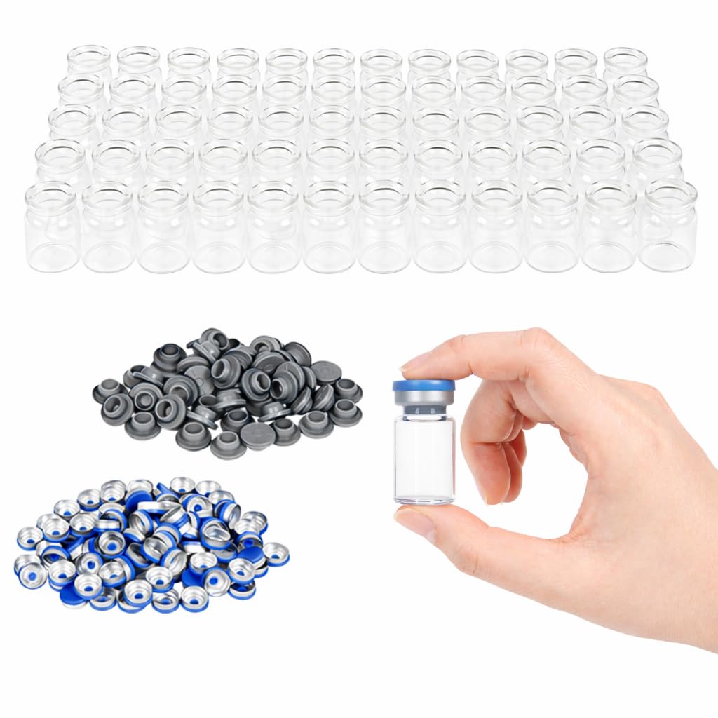 Flacons headspace 5ml en verre transparent de qualité supérieure avec capsules 20mm