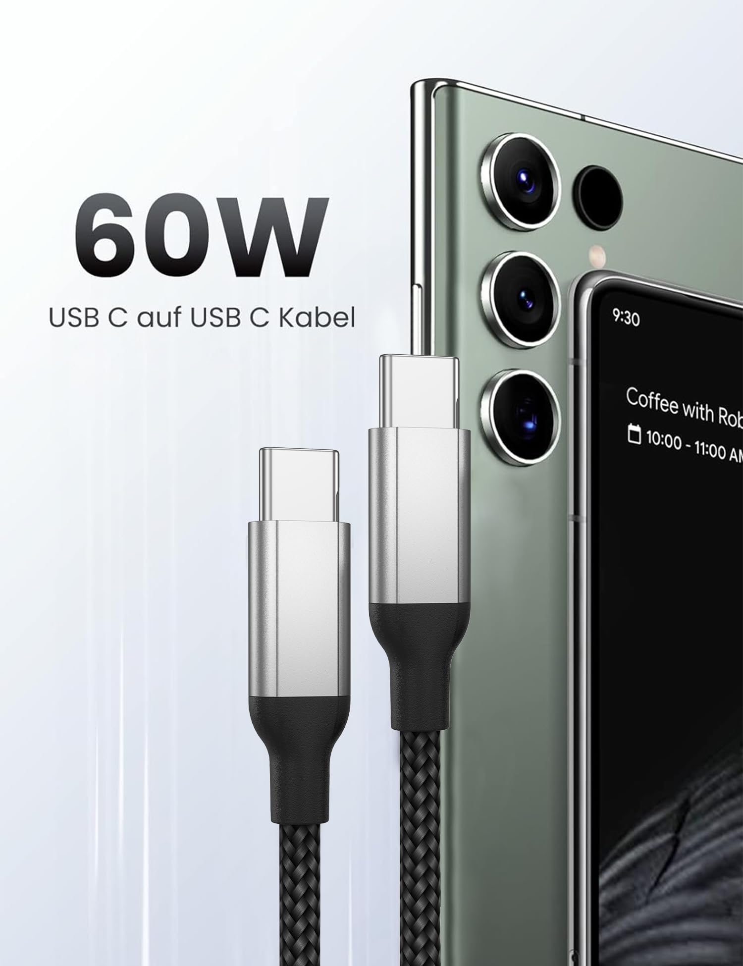 Cavo DockCase USB-C A USB-C A L – 30 Cm – 10Gbps, Ricarica 60W – Per IPhone 15, MacBook, IPad - 5