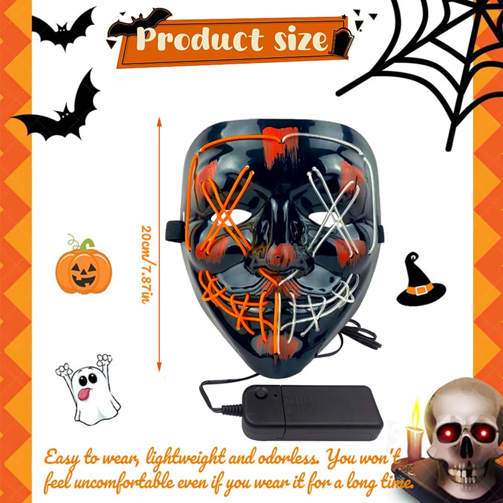 Halloween Scary Mask, Terrifying Masks, Terror Mask, Horror Face Masks for Adults Kids Rave Party Accessory - Image 2