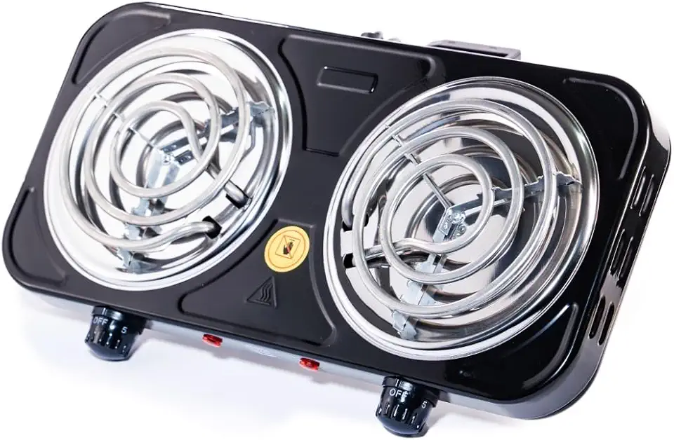 Fogão Cooktop Fogareiro Elétrico 2 Bocas 2500W Portátil 110 E 220v (110, Volts)