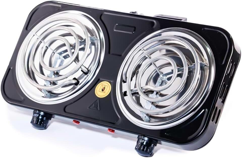 Fogão Cooktop Fogareiro Elétrico 2 Bocas 2500W Portátil 110 E 220v (110, Volts)