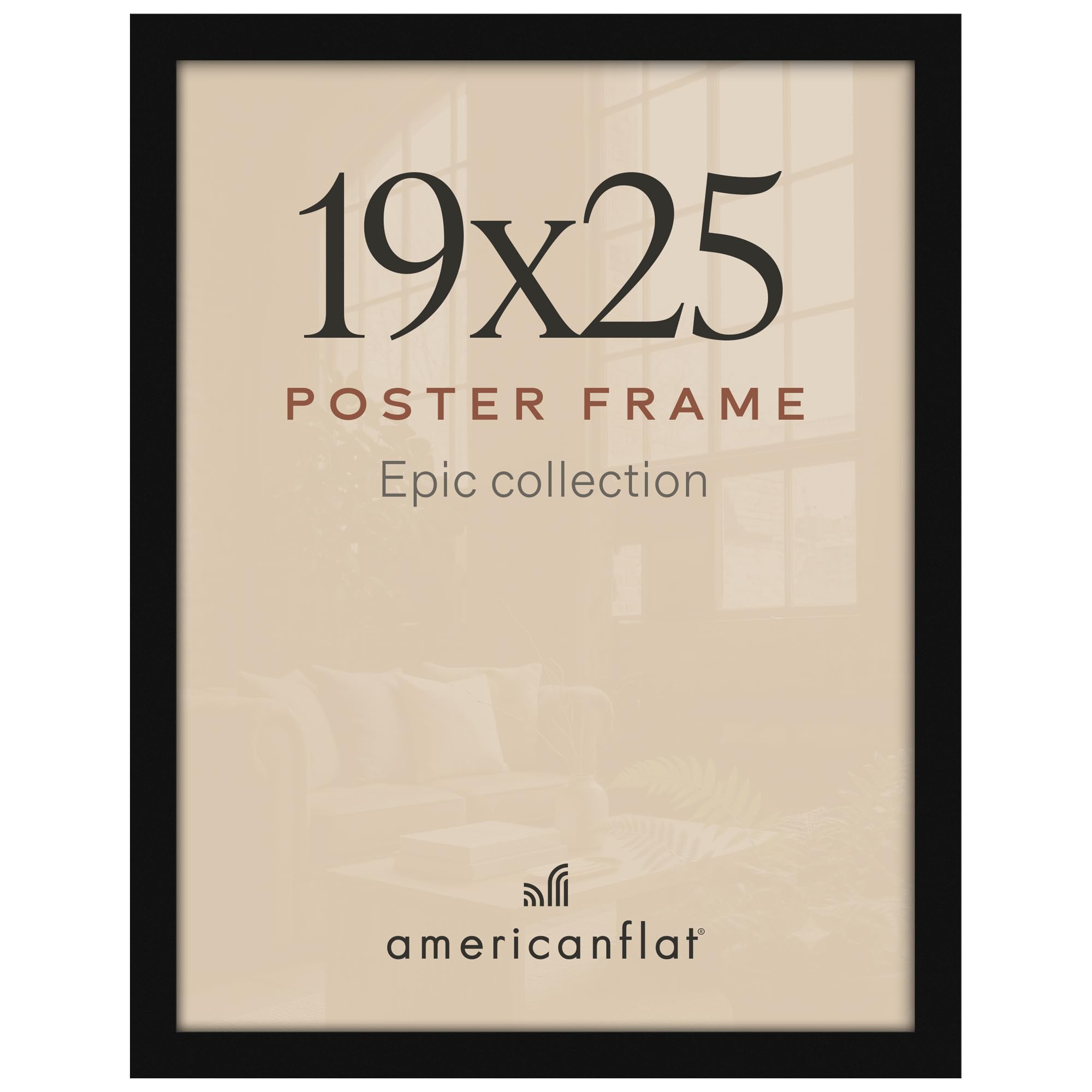 Americanflat 19x25 Poster Frame - Engineered Wood - Black