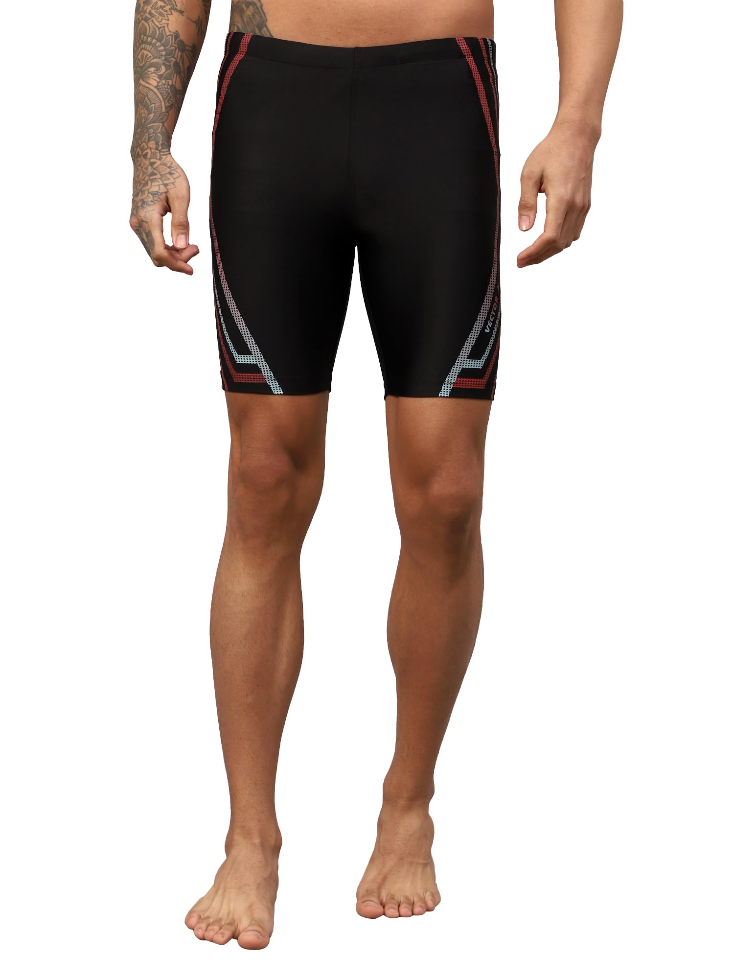 Vector X OMCS-340 Men Printed Compression Lycra Multi-Purpose Shorts (Training,Innerwear,Athletic,Swimming,Skating,Cycling,Fitness)