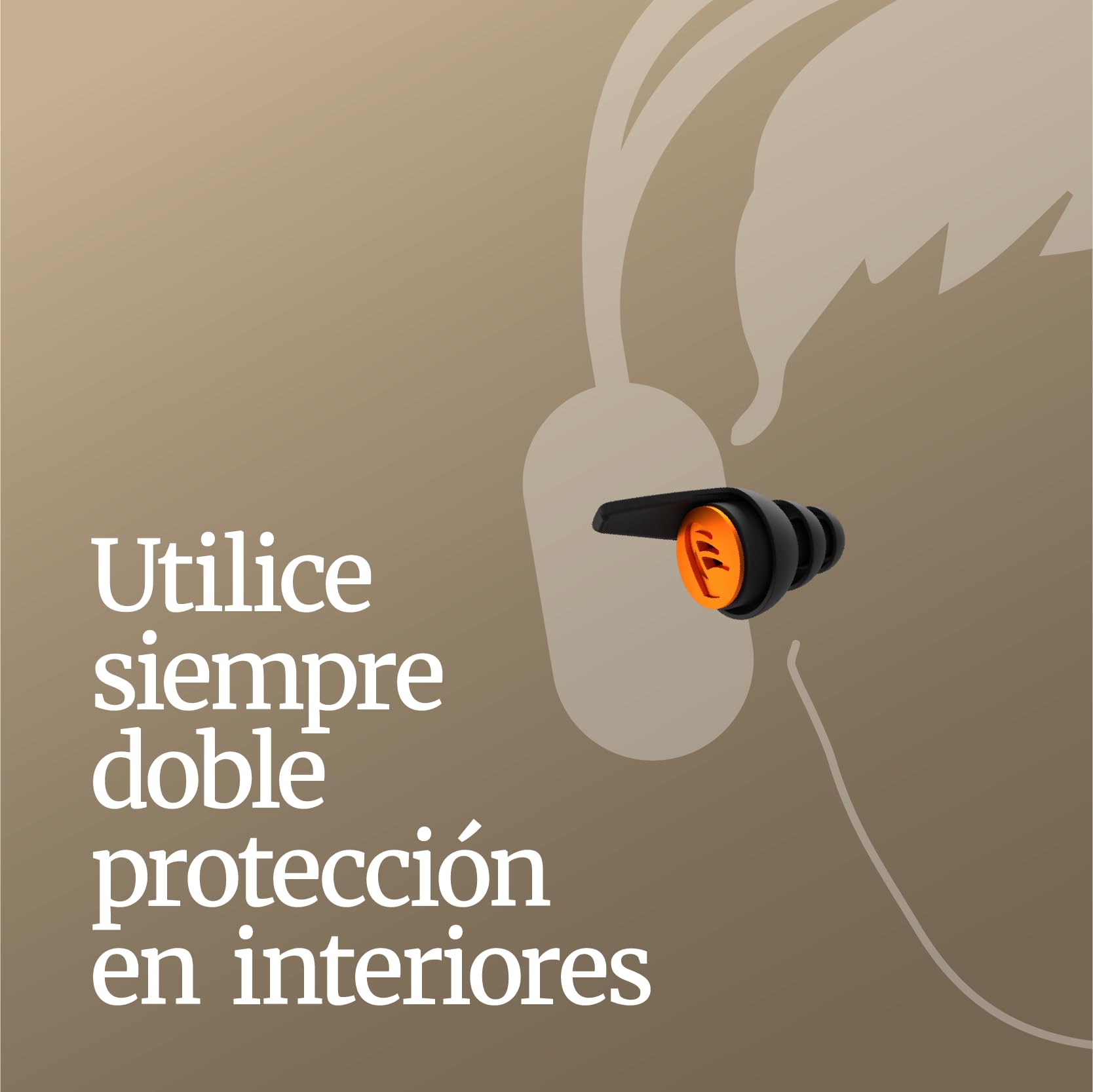 DYNAMIC ear filter Protección Auditiva Reutilizable para Deportes de Tiro, Caza, Industria y Fuegos Artificiales - Cómoda debajo de las Orejeras - Tapones para los Oídos en 4 Tamaños - ANSI IPIL