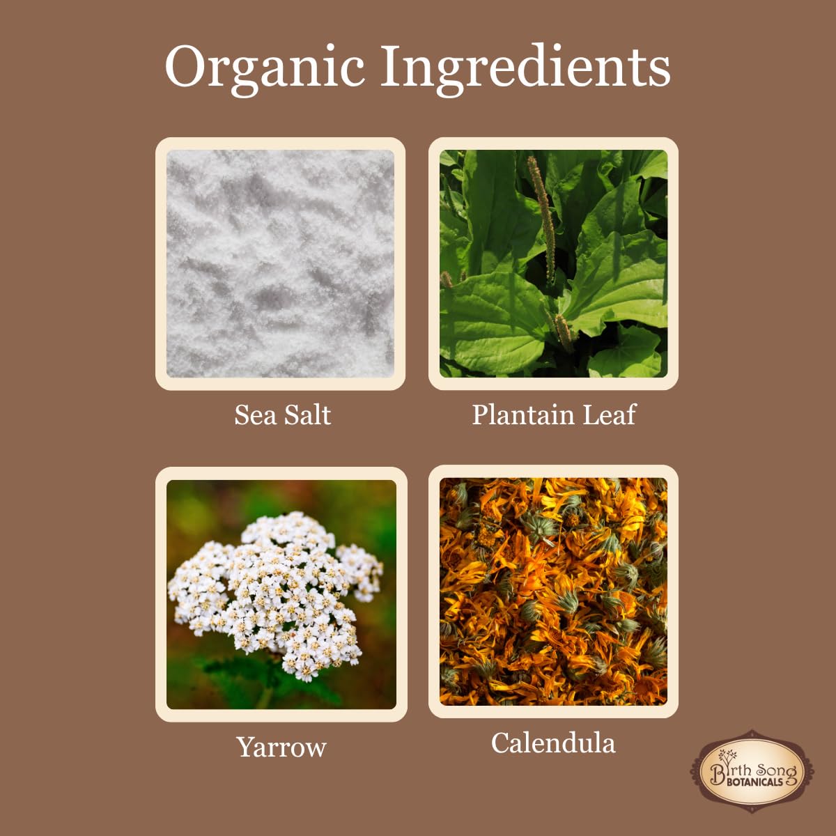 Birth Song Botanicals Posparto Hierba curativa Baño de asiento y Remojo, para calmar la recuperación o alivio de las hemorroides, 8 oz.