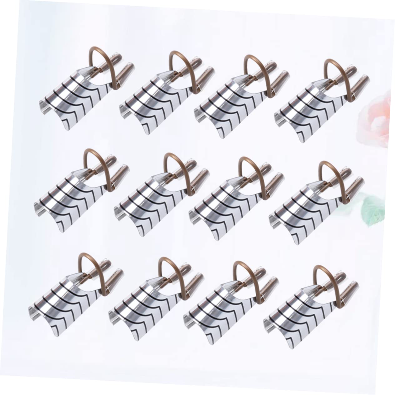Healeved 45pezzi Estensioni Per Unghie Alluminio Forme Per Nail Art Riutilizzabili Strumenti Professionali Per Manicure Gel Argento