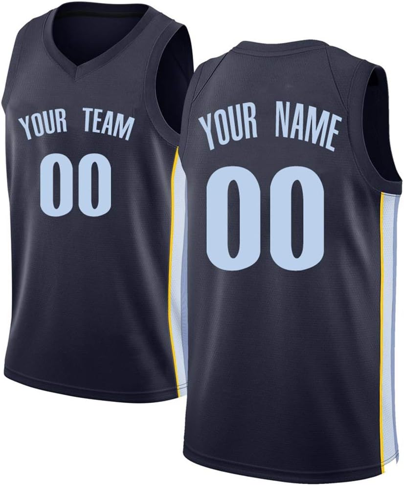 Amazon.co.jp QimeiJer Men's Basketball Team Jersey Mesh Top Tank Custom Name& Number Black S