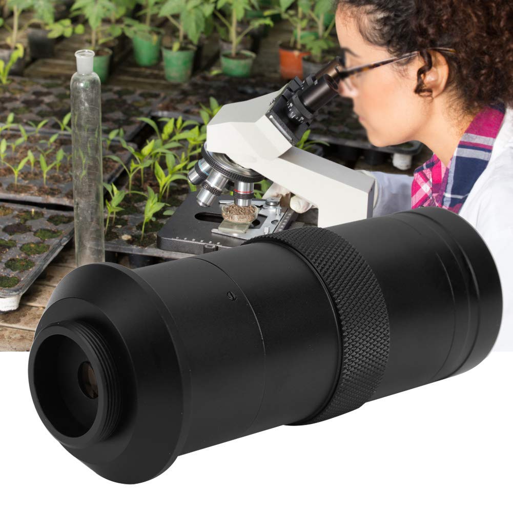CCD Lente de Cámara 8X-100X Lente de Montaje en C Lente de Microscopio de Aumento Ajustable con Zoom 25 mm para Microscopio Industrial