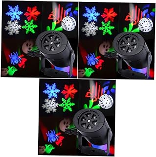 BESTOYARD 3 Pçs Luz De Natal Lâmpada Do Projetor Luz Noturna Decorativa Luz De Natal Ao Ar Livre Queda De Neve Paisagem Luz Decorativa Iluminação De Natal LED Lâmpada De Projeção De Queda