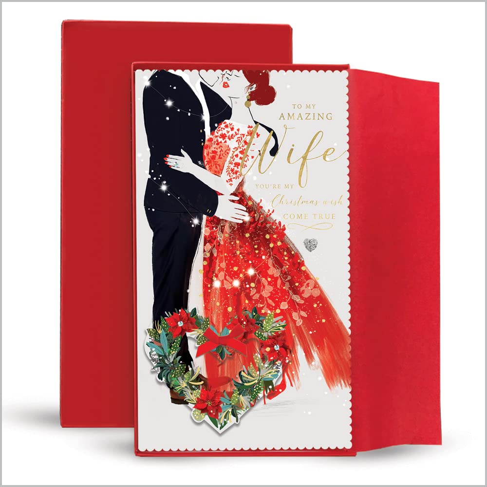 Abacus Christmas Card Wife - Embrace, Multicoloured - Image 3