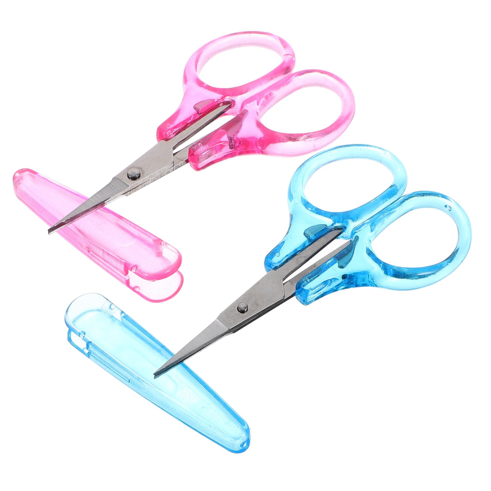 HOMSFOU 5 Ensembles Ciseaux Avec Couverture Protectrice Tissu Ménage but Coudre Ciseaux Couture Point Petit Ciseaux De Bricolage Outils De Coupe D'artisanat Acier Inoxydable 2 Pièces * 5