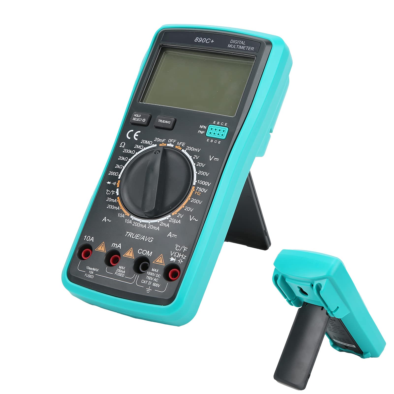 Multímetro digital 890C+ con medidor de corriente de voltaje de protección automática anti-quemaduras de temperatura