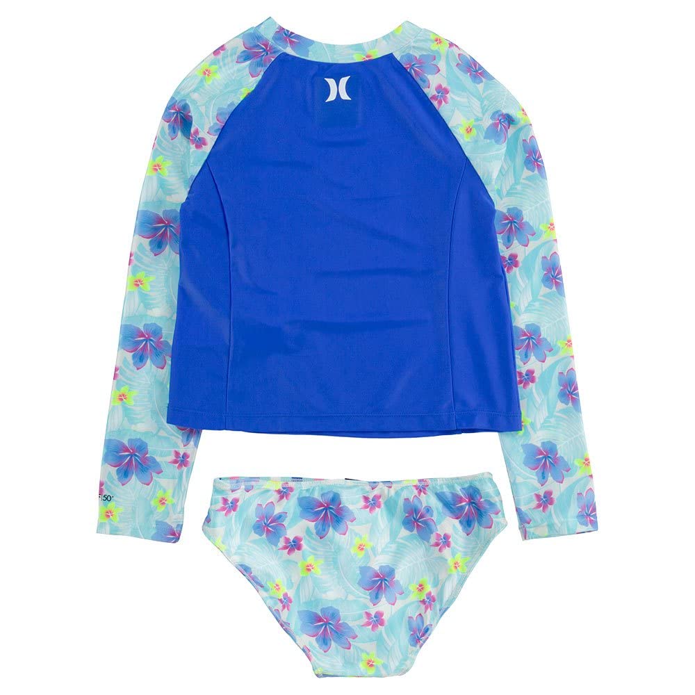 Hurley Hrlg LS UPF Top/Bottom 2pc Set Due Pezzi di Swimsuit Bambine e Ragazze