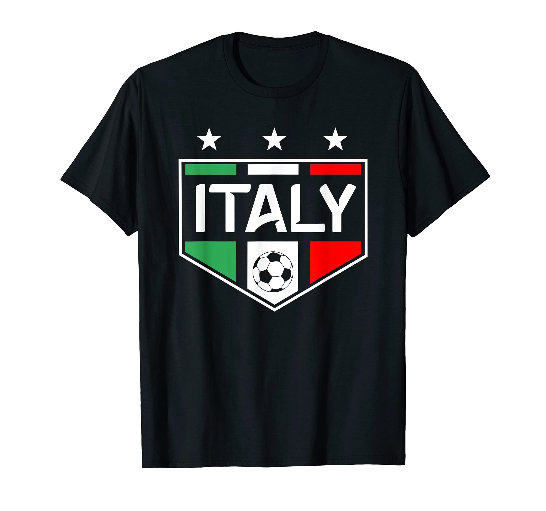 Italy Football T-Shirt, Black