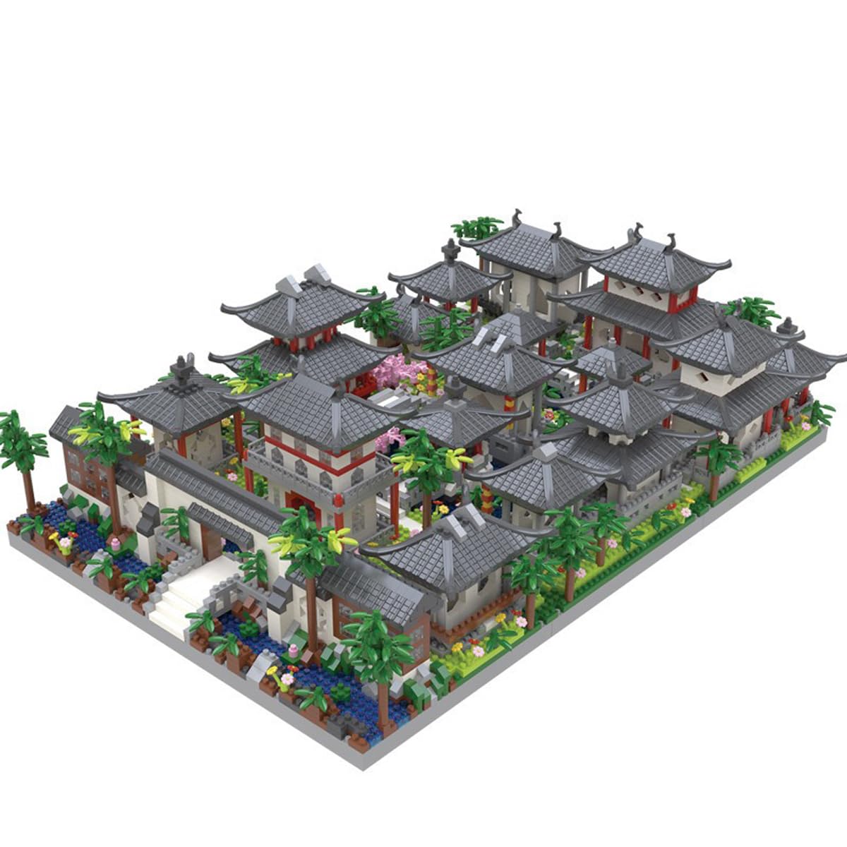 Suzhou Garden Baumhaus Bauklötze Kit, Chinese Architecture Micro Bausteine Set, Chinesische Architecture Suzhou Garden Mini Bausteine Bausatz, für Erwachsene oder Jugendliche(5650PCS)