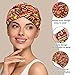 African Women Turban Caps - 4Pcs Pre-Tied Knot & Twisted Headwraps, Boho Colorful Stretch Headscarves, Beanie Bonnet for Chemo Cancer Headwear & Daily Fashion