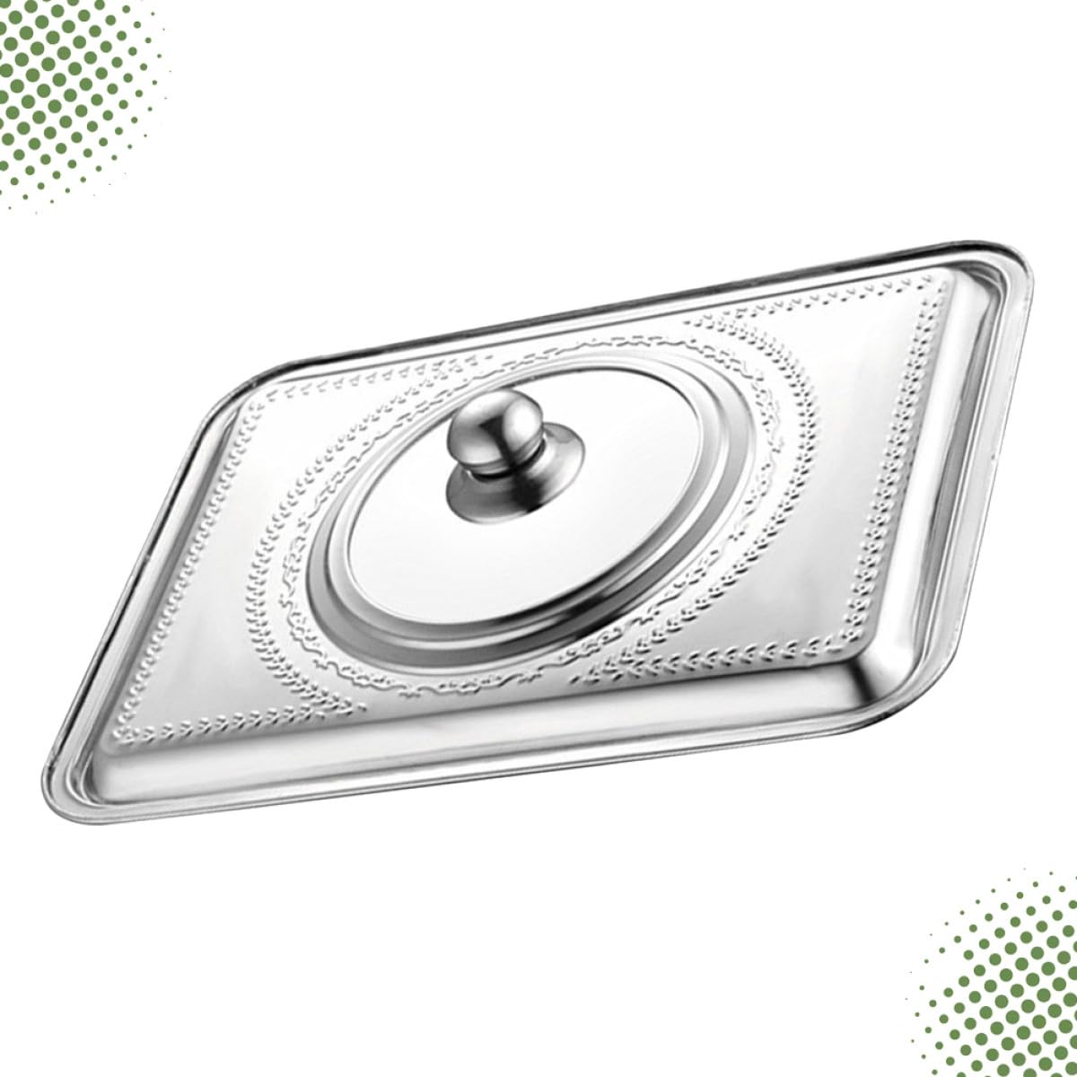Hemobllo Coperchio Pentola 40X30 CM Acciaio Inox Copertura Anti-Schizzi d'Olio, Accessorio per Cottura di Pesce Grigliato in Cucina Domestica e Professionale