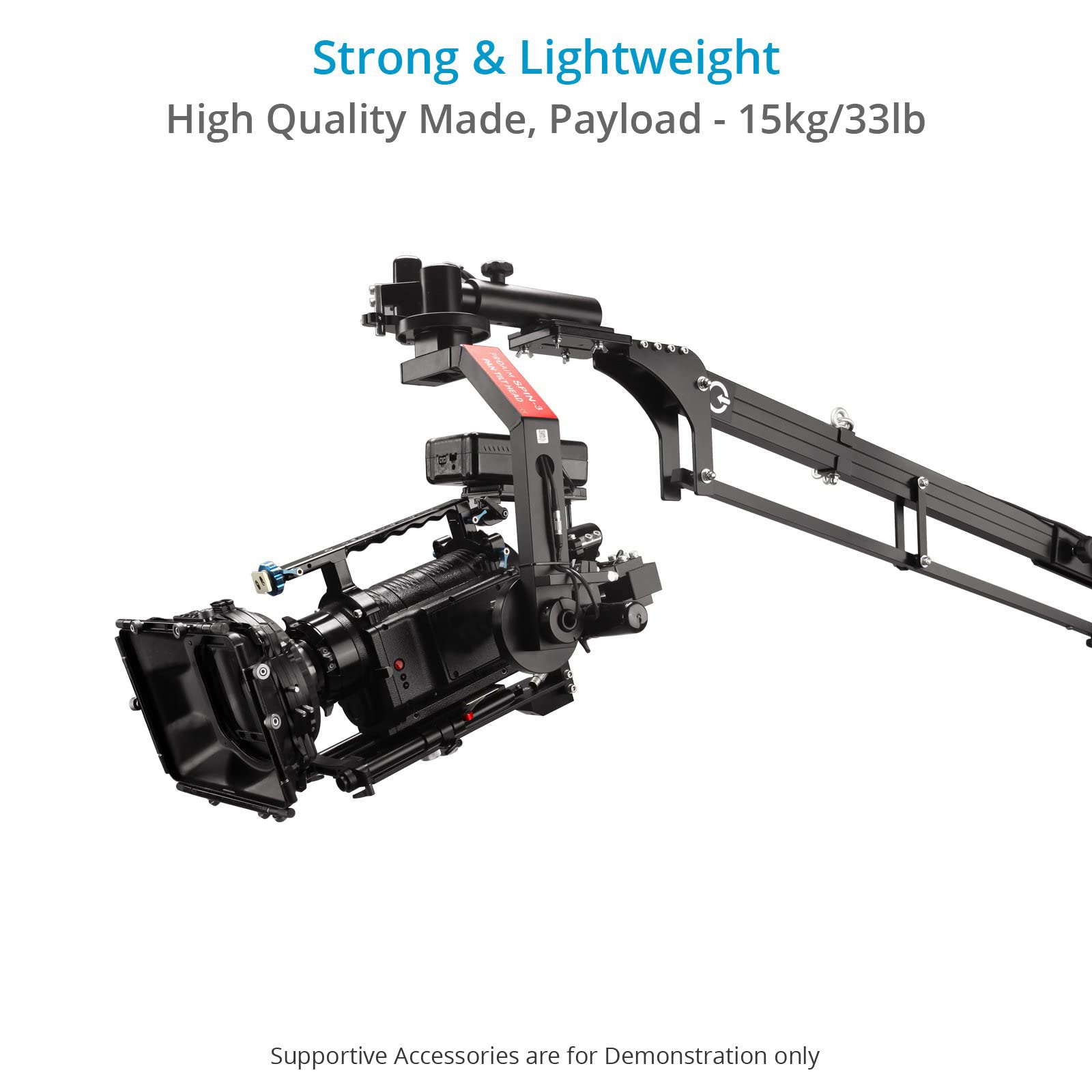 PROAIM Gru Per Videocamera 21ft (6.4m) - Jib Per Gimbal E Teste Pan-Tilt, Supporto Fino A 15 Kg - Foto 4