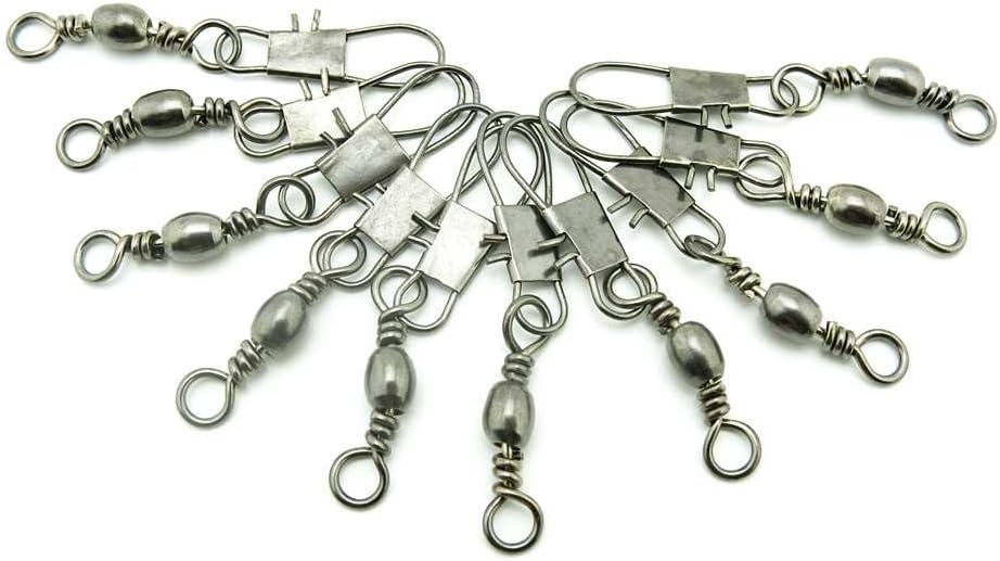 Test 29kg Cross Lock ID005-04 Swivel Fishing Tackle Fly Rings Coast Lock Snap Solid Ring Rolling Coastlock Sea Hooks Lures Ball Bearing Peche Pivot