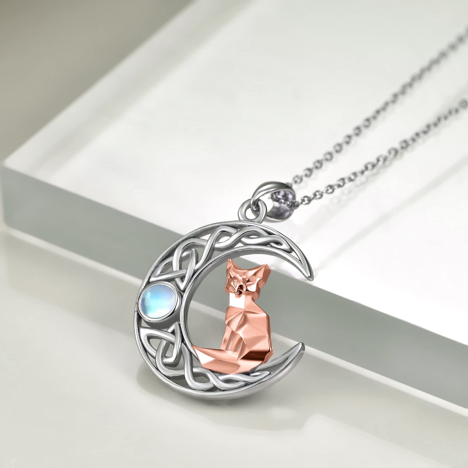 YAFEINI Origami Katze/Wolf/Fuchs/Pinguin/Kolibri/Eule/Kardinal Halskette 925 Sterling Silber Anhänger Halskette Schmuck Geschenk für Damen Mädchen Freund
