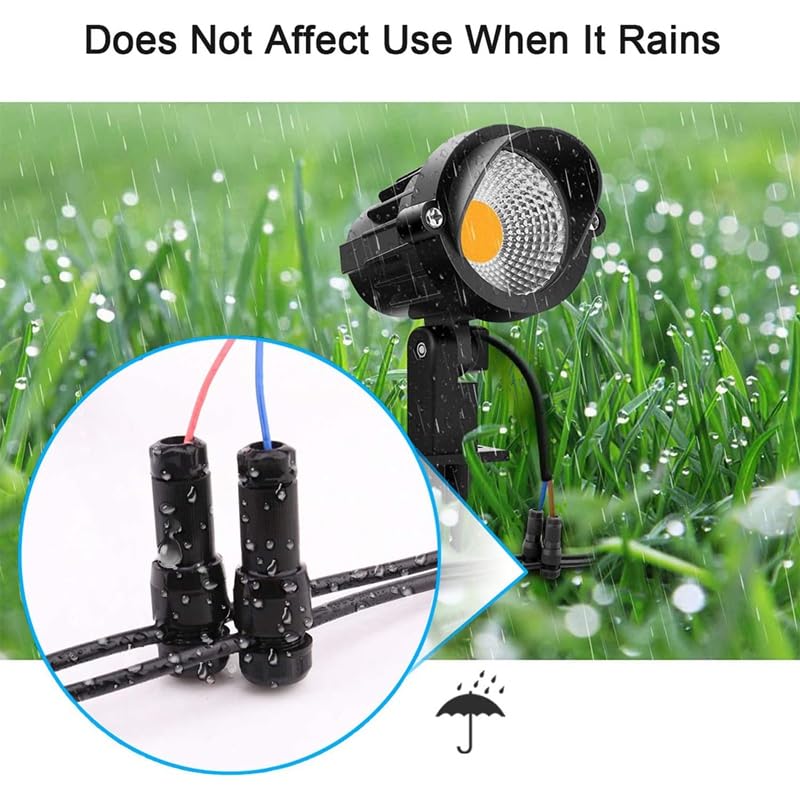 Wiring Connecting Terminals - 50Pack Landscape Lighting Connectors Garden Light Cconnectors Waterproof for Cable Landscape Light Connectors - (Color: Black)