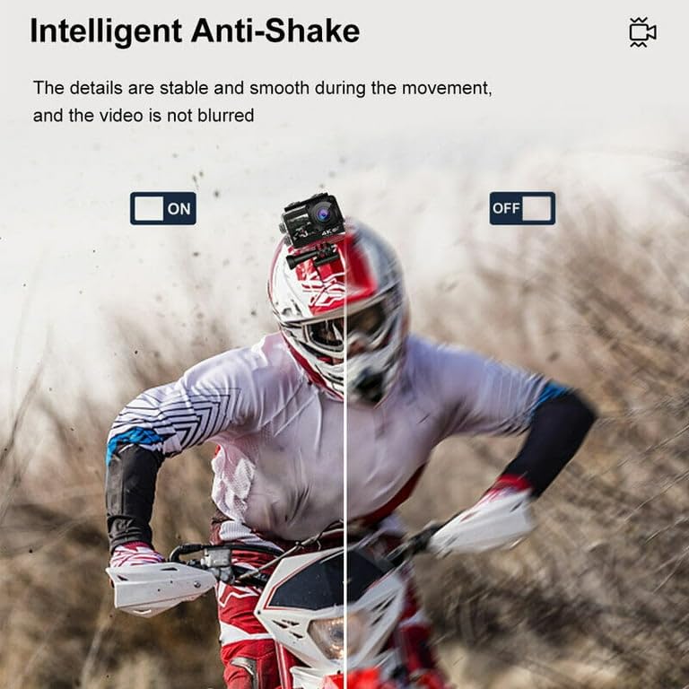 4K Action Camera with 16 Accessories