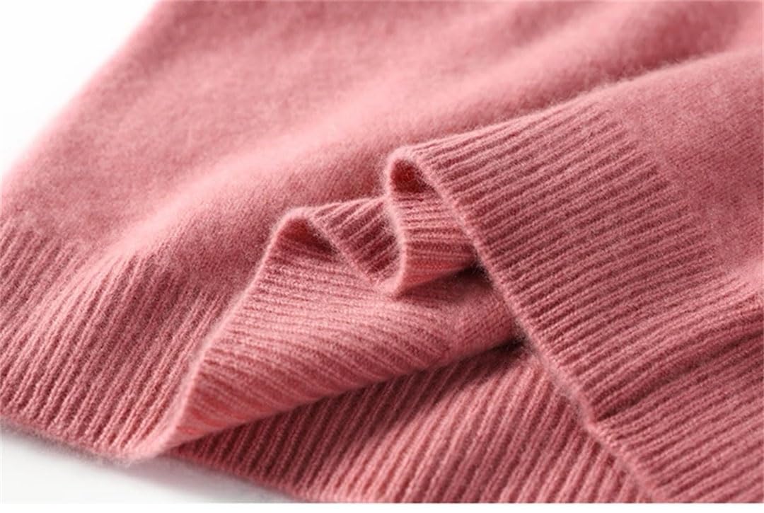 Wjnvfioo Maglione da donna autunno e inverno girocollo maglione con tinta unita pullover a maniche lunghe lavorato a maglia top