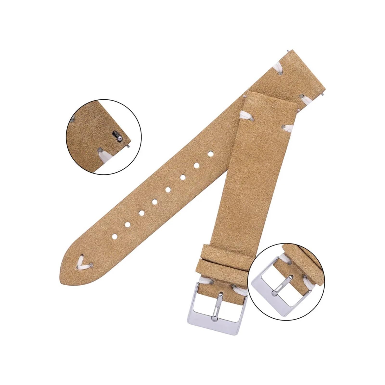yingyingjia Cinturini for orologi in pelle scamosciata Cinturini multicolori fatti a mano da uomo e donna