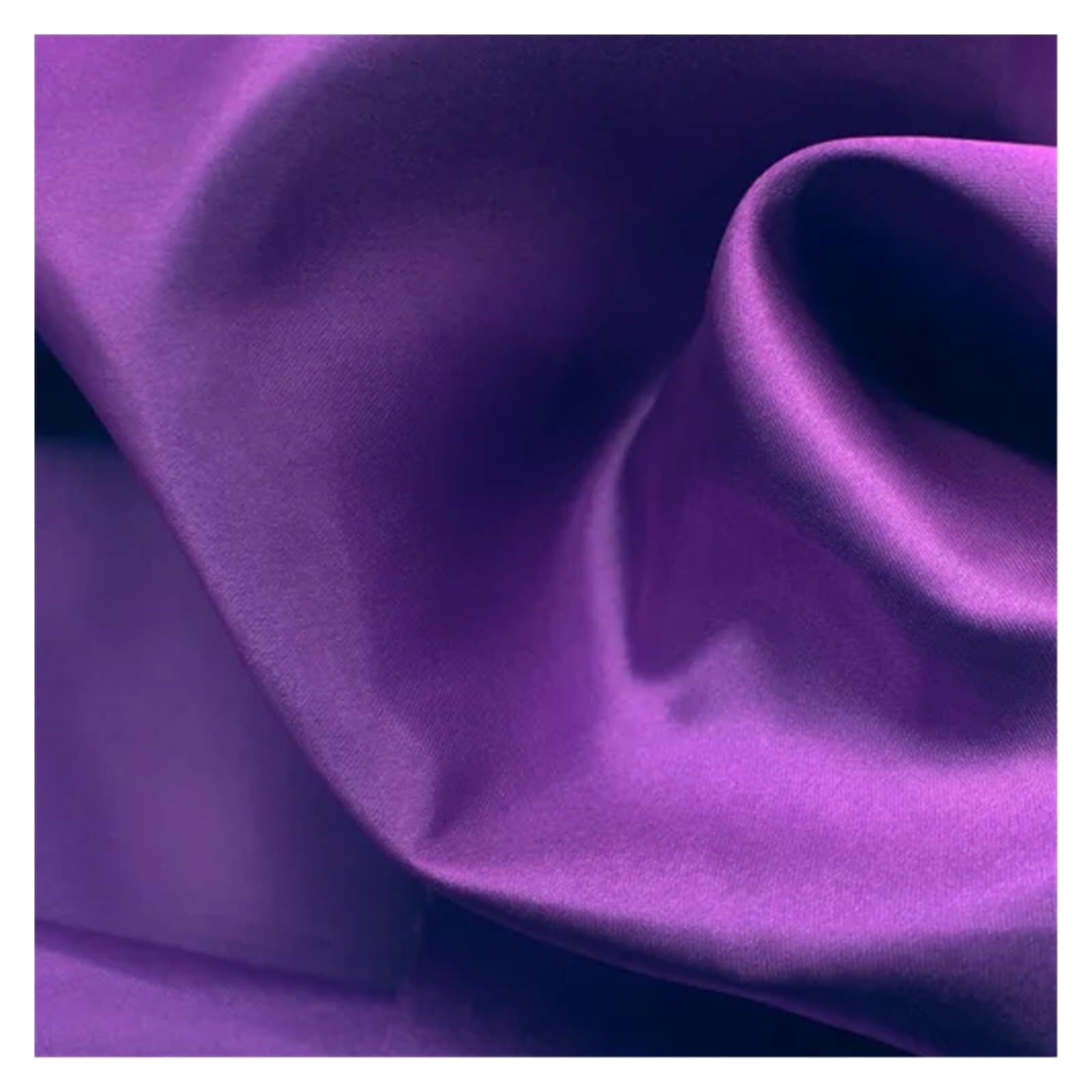 Silk Fabric Polyester Satin Fabric Highend Simulation Silk Gift Box Lining Cloth Solid Color DIY Sewing Doll Dress(Purple,500cm by 150cm)
