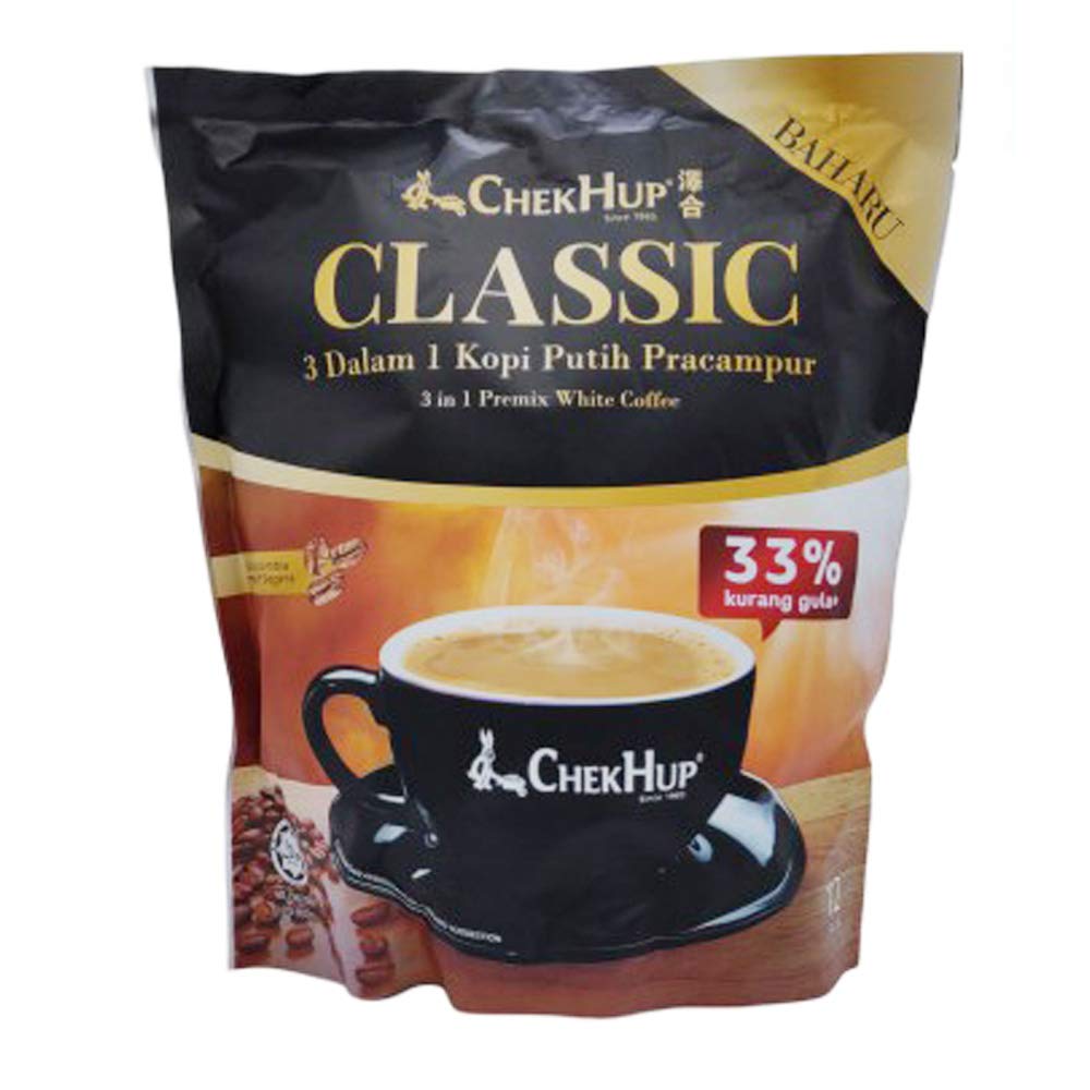 Chek Hup3 In 1 Premix Classic White Coffee 12 Sachets (3 Pack)