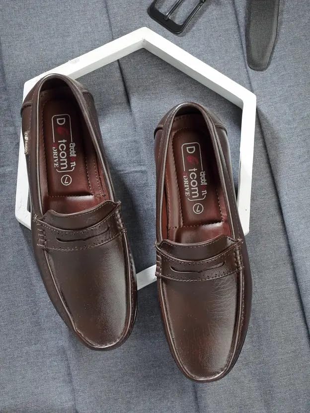Image of Action | DOTCOM | DRIVE-43 | Men's | Slip-On | Loafers | Trendy | Classic | Comfortable | Lightweight | Casual | Shoes