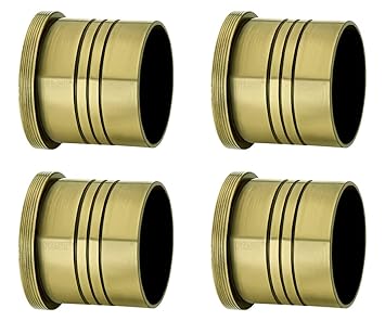 FAST WTW02 Heavy Brass Antique Wall to Wall Concealed Brackets for 1 Inch Stainless Steel Curtain Rod (4)