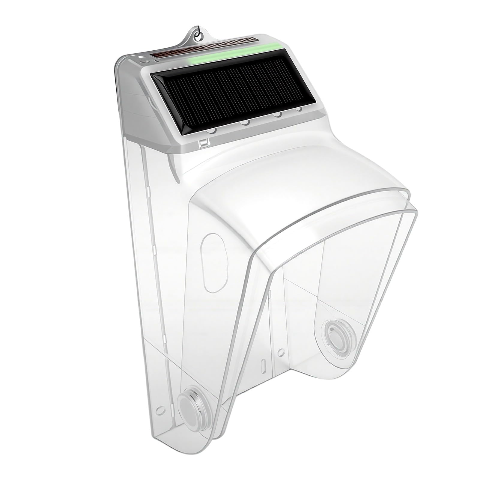 YWBL-WH Housse de Sonnette Solaire Transparente, Pare-soleil Réglable à 30°