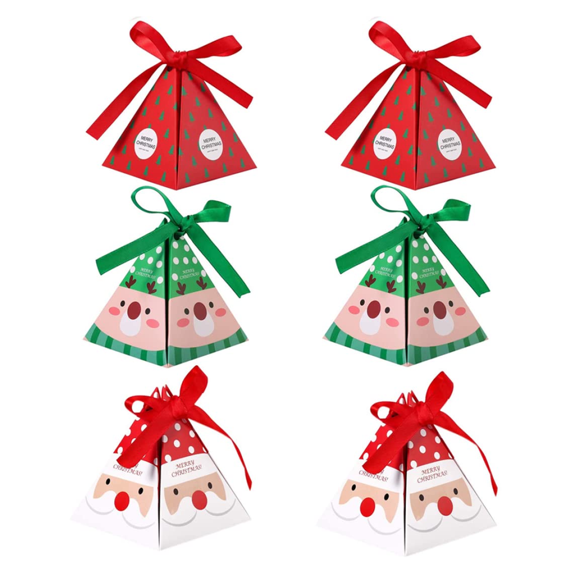 Gcroet Christmas Paper Boxes Candy Cookies Chocolate Treat Boxes Christmas Tree for Xmas Party Decoration.