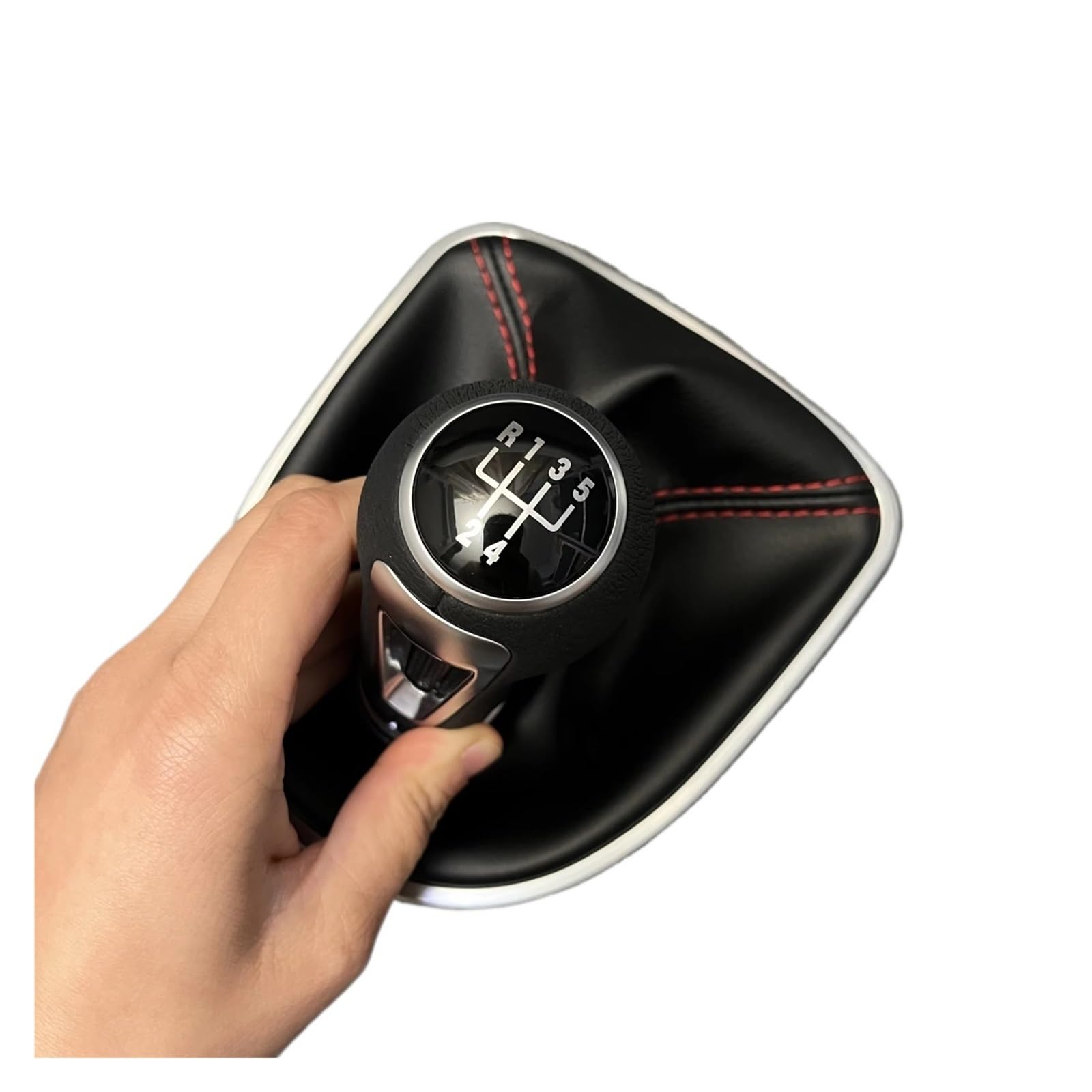 Srvsqtptvk 5 Speed Red Line Car Shift Knob 5/6 Speed Gear Shift Knob With Pu Gaiter Boot For Seat For Leon Ii For Toledo Iii For Altea Xl 2005-2012 Manual(5 Speed Red Line)