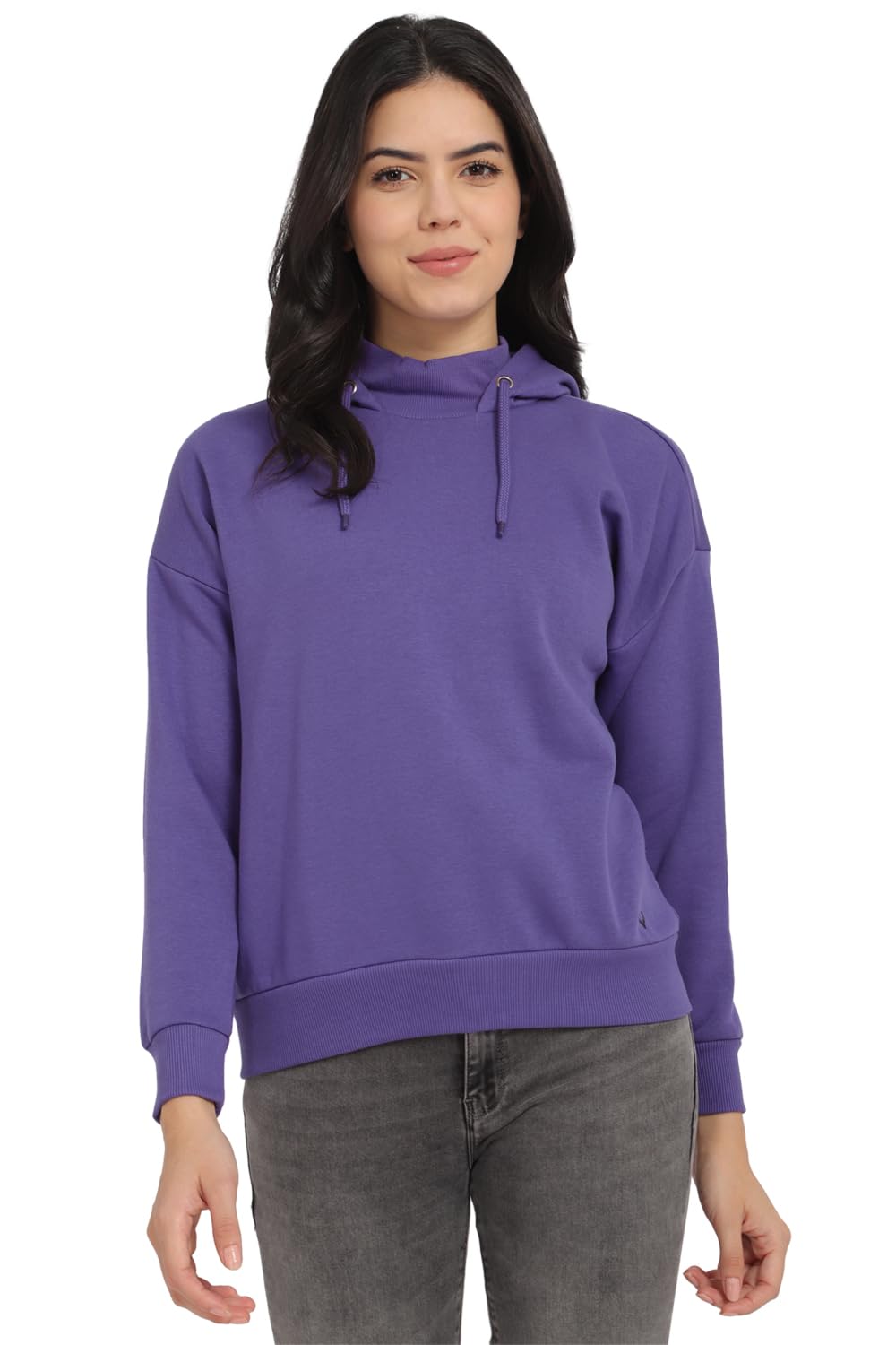 allen solly Women's Cotton Hooded Neck Sweatshirt-picture-31